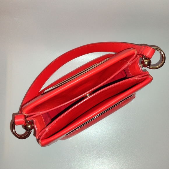 Christian Louboutin Coral Red Passage Leather Crossbody Bag π - Picture 11 of 17